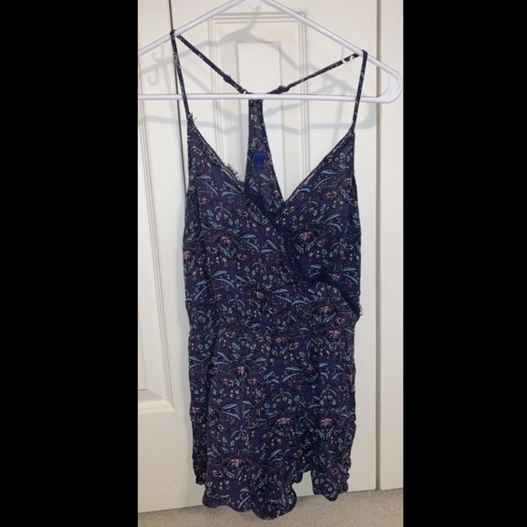Navy Floral Romper - Picture 1 of 1